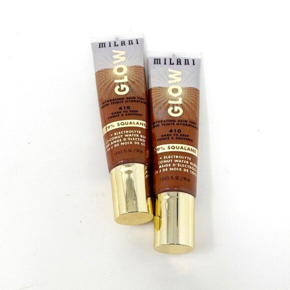 Lot Of 2 Milani Glow Hydrating Skin Tint Sealed  410 Dark To Deep Sealed  NEW - Picture 1 of 3